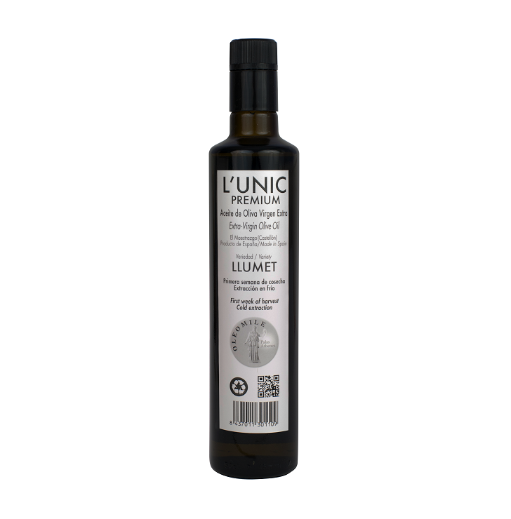 L'Unic - Llumet - Aceite de oliva virgen extra 500ml