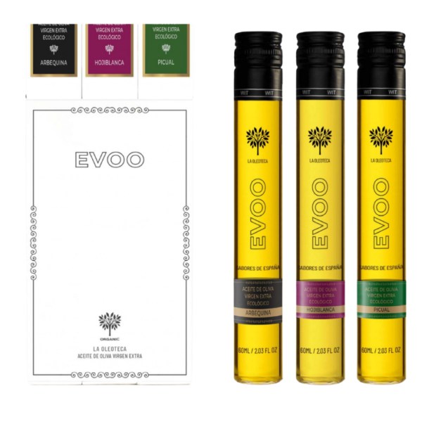 La Oleoteca - Aceitentubo - Ecológico - Aceite de oliva virgen extra 3 x 60 ml