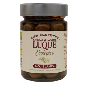 Luque - Aceitunas Verdes al Natural - Hojiblanca - Ecológicas - 300 gr