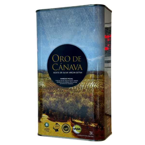 Oro de Cánava- Picual - Lata - Aceite de oliva virgen extra 3 litros