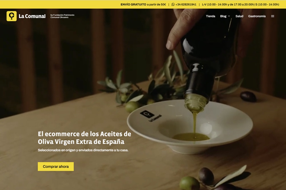 nueva web La Comunal Aceite de Oliva Virgen Extra AOVE gastronomía foodies